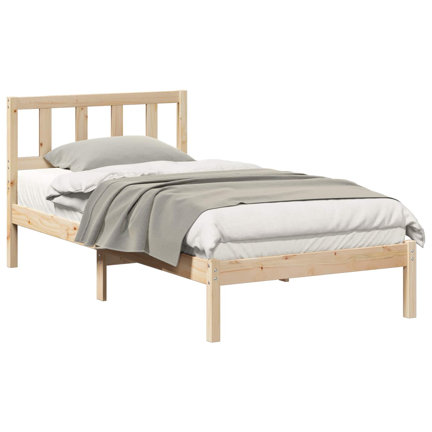 Struttura del letto Marrone 90 x 190 cm Pino massello | homemem39