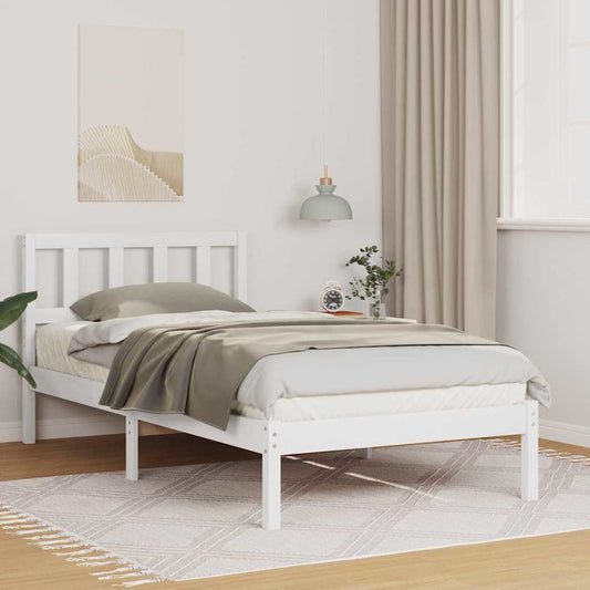 Struttura del letto Bianco 90 x 190 cm Pino massello | homemem39