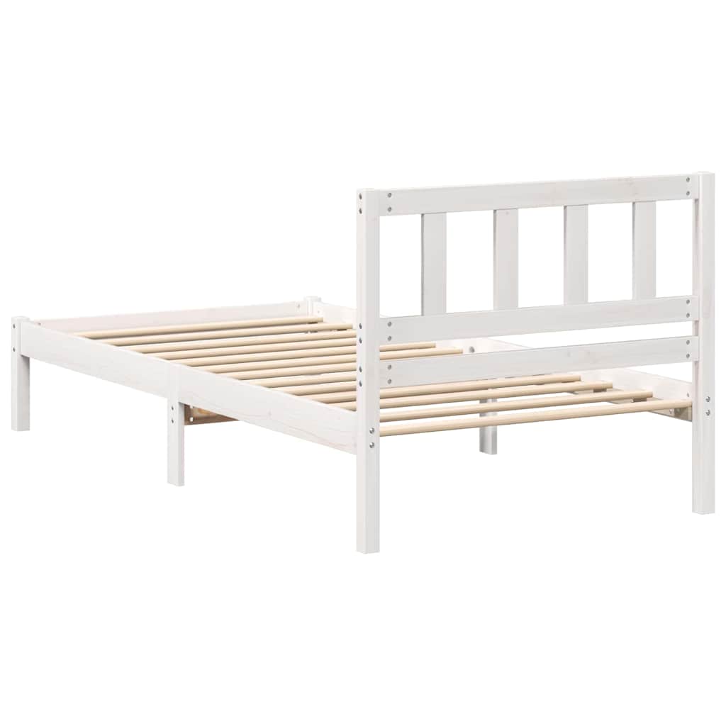 Struttura del letto Bianco 90 x 190 cm Pino massello | homemem39
