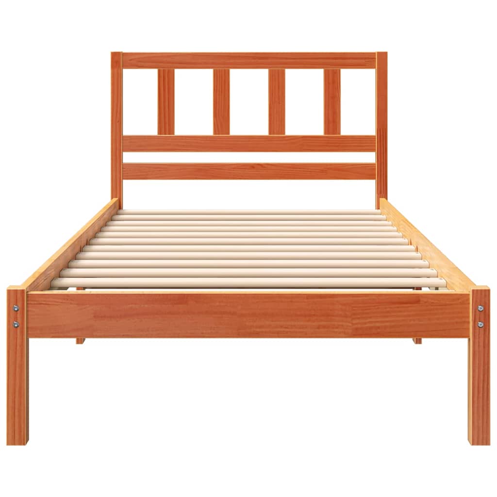 Struttura del letto Marrone cerato 90 x 190 cm Pino massello | homemem39