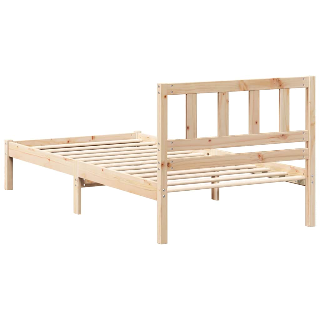 Struttura del letto Marrone 75 x 190 cm Pino massello | homemem39