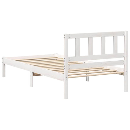 Struttura del letto Bianco 75 x 190 cm Pino massello | homemem39