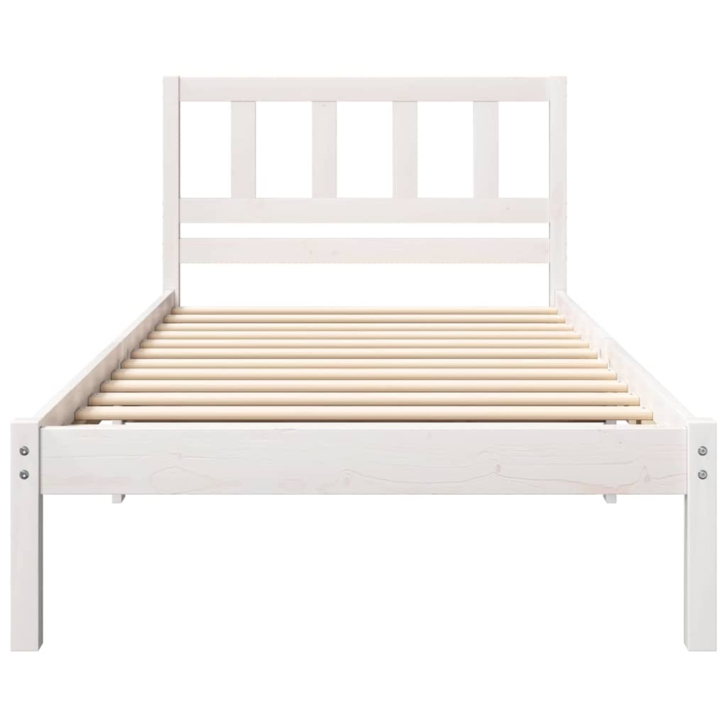 Struttura del letto Bianco 75 x 190 cm Pino massello | homemem39