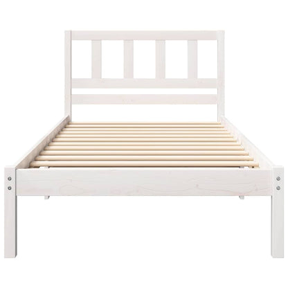 Struttura del letto Bianco 75 x 190 cm Pino massello | homemem39