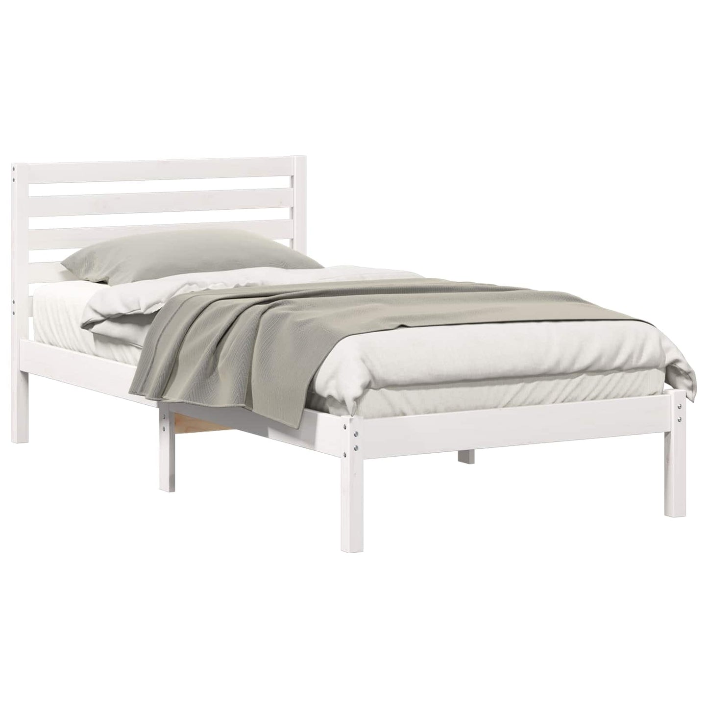 Struttura del letto Bianco 80 x 200 cm Pino massello | homemem39