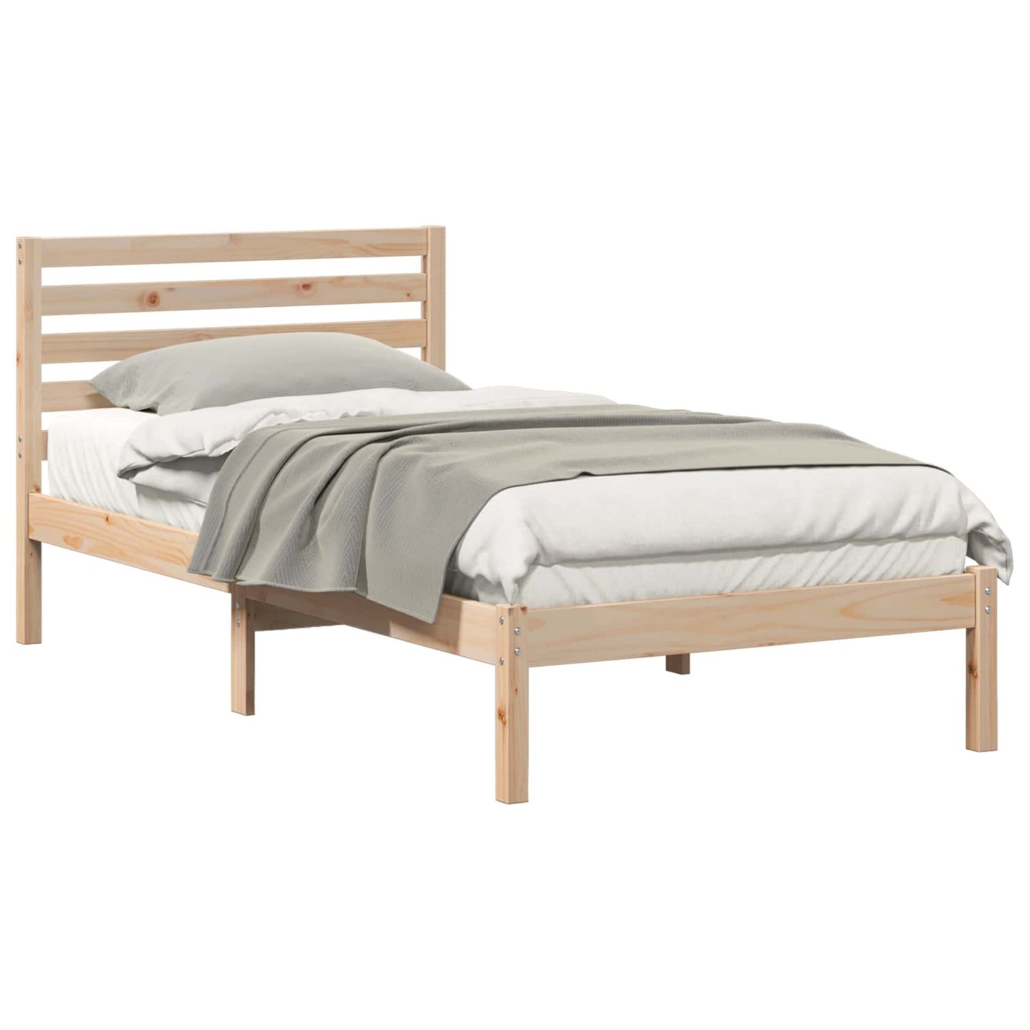 Struttura del letto Marrone 90 x 200 cm Pino massello | homemem39