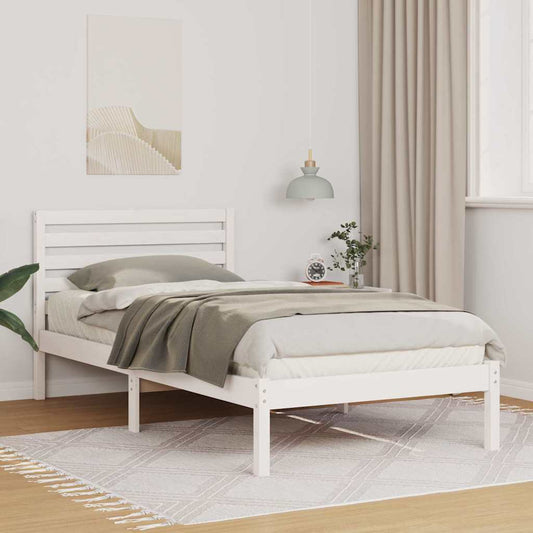 Struttura del letto Bianco 90 x 200 cm Pino massello