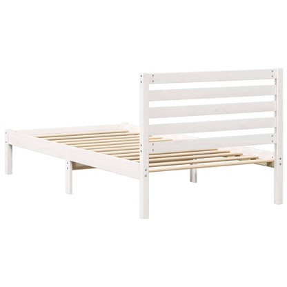 Struttura del letto Bianco 90 x 200 cm Pino massello | homemem39