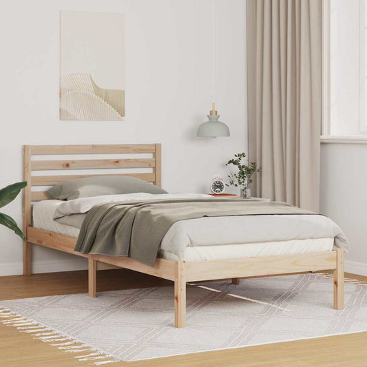 Struttura del letto Marrone 90 x 190 cm Pino massello | homemem39