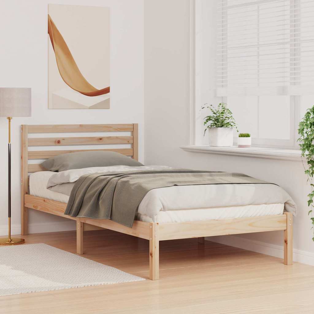 Struttura del letto Marrone 90 x 190 cm Pino massello | homemem39