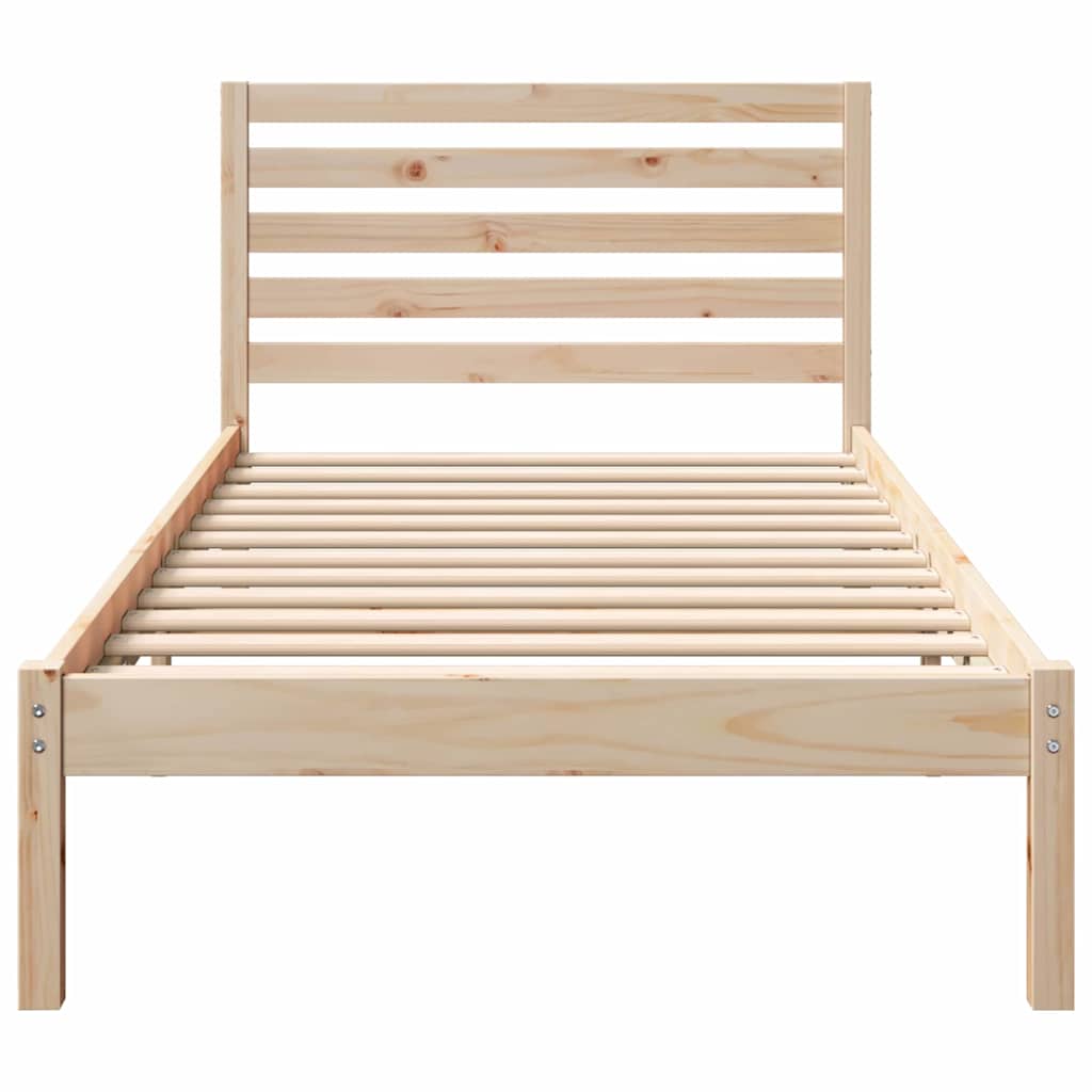 Struttura del letto Marrone 90 x 190 cm Pino massello | homemem39