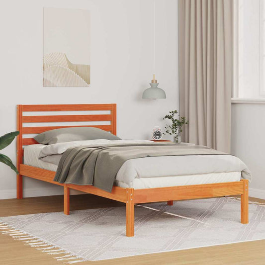 Struttura del letto Marrone cerato 75 x 190 cm Pino massello | homemem39