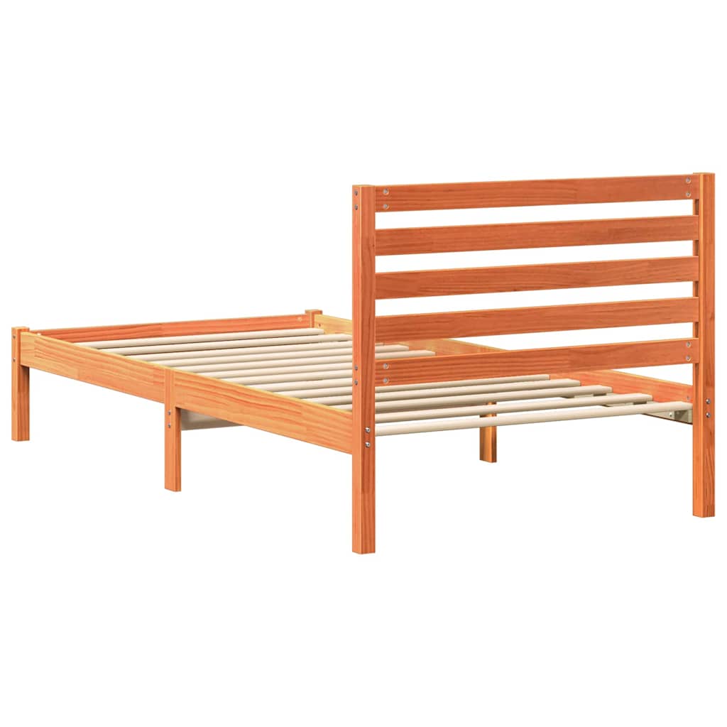 Struttura del letto Marrone cerato 75 x 190 cm Pino massello | homemem39