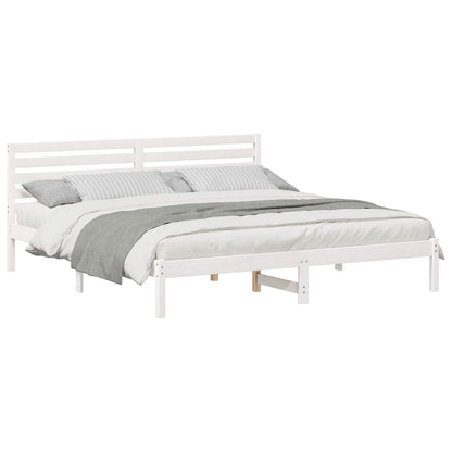 Struttura del letto Bianco 200 x 200 cm Pino massello | homemem39