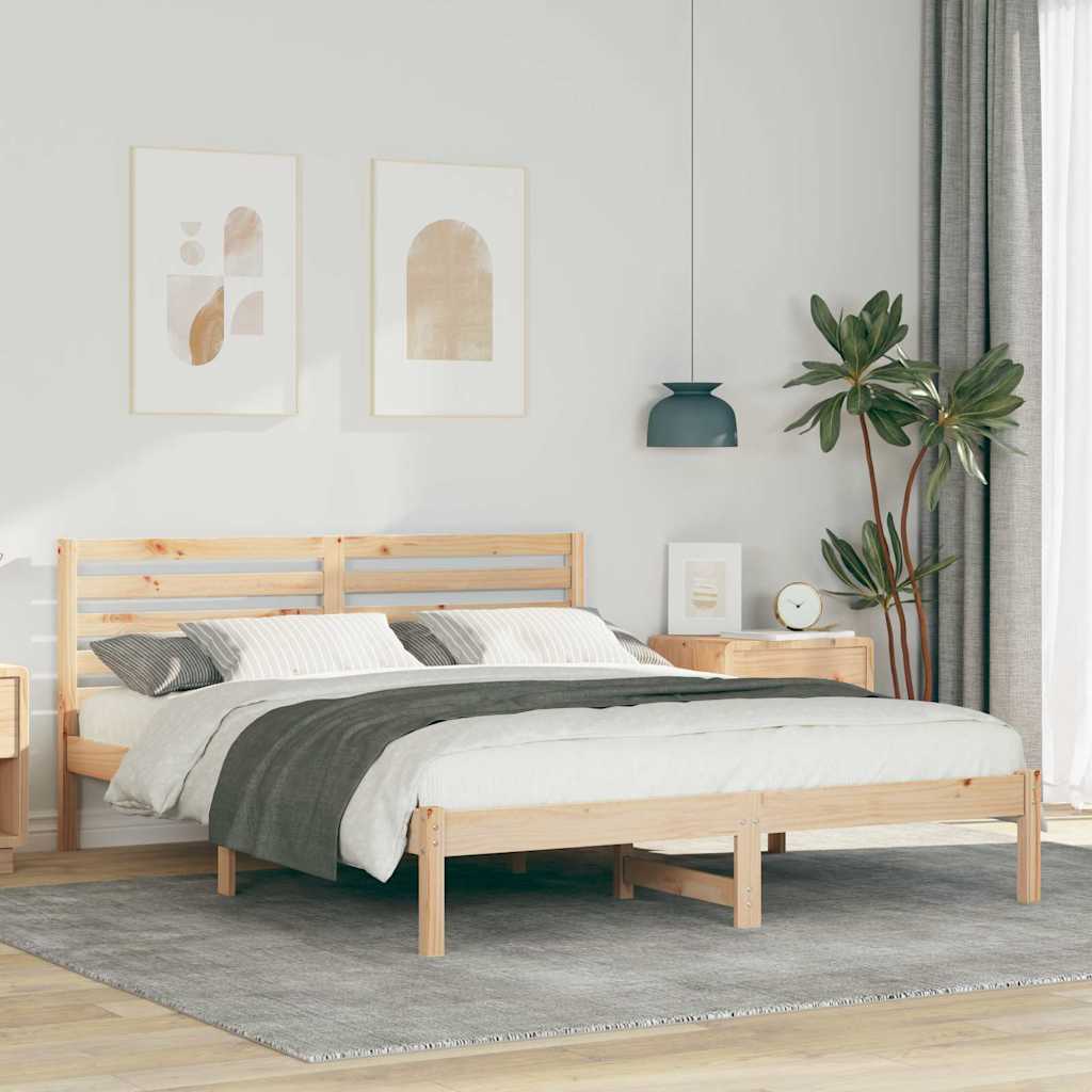 Struttura del letto Marrone 150 x 200 cm Pino massello | homemem39