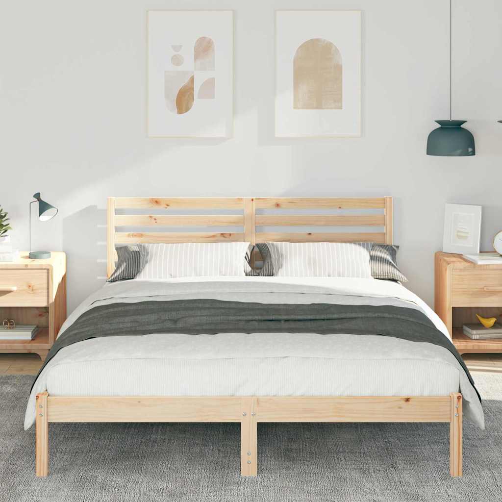 Struttura del letto Marrone 150 x 200 cm Pino massello | homemem39