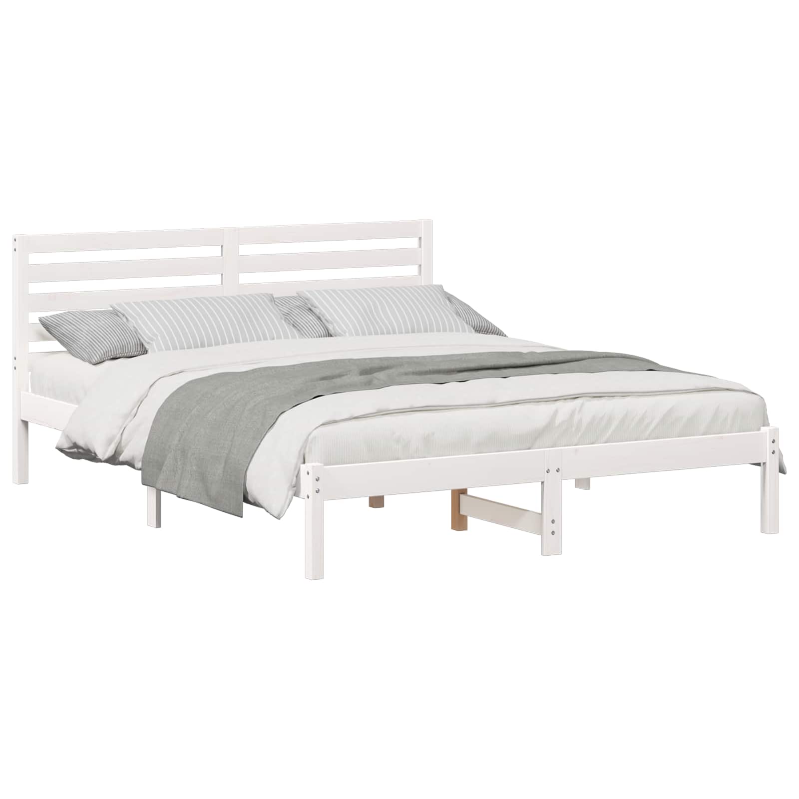 Struttura del letto Bianco 140 x 200 cm Pino massello | homemem39