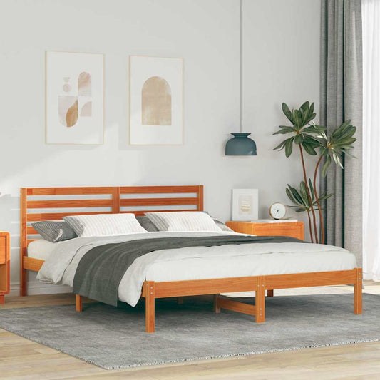 Struttura del letto Marrone cerato 140 x 200 cm Pino massello | homemem39