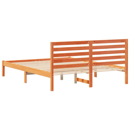 Struttura del letto Marrone cerato 140 x 200 cm Pino massello | homemem39