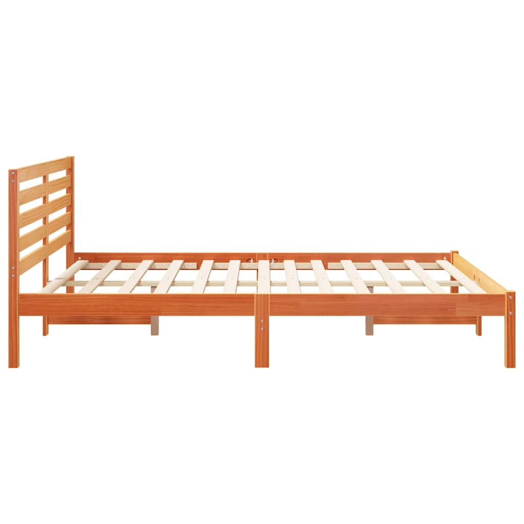 Struttura del letto Marrone cerato 140 x 200 cm Pino massello | homemem39
