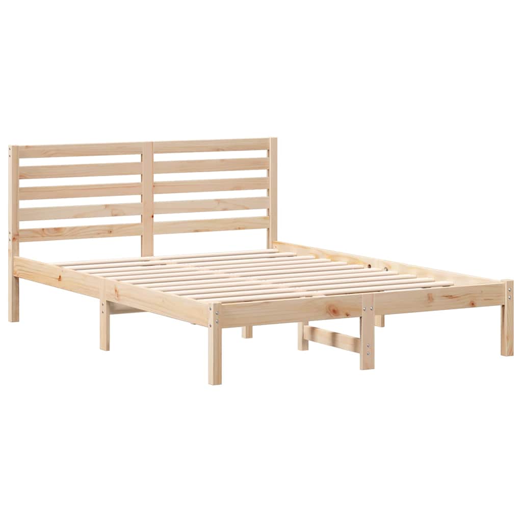 Struttura del letto Marrone 140 x 190 cm Pino massello | homemem39