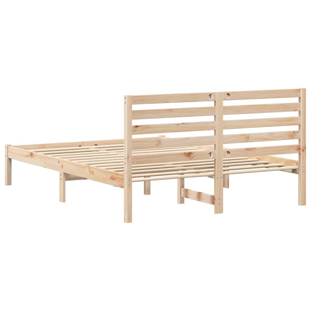 Struttura del letto Marrone 140 x 190 cm Pino massello | homemem39