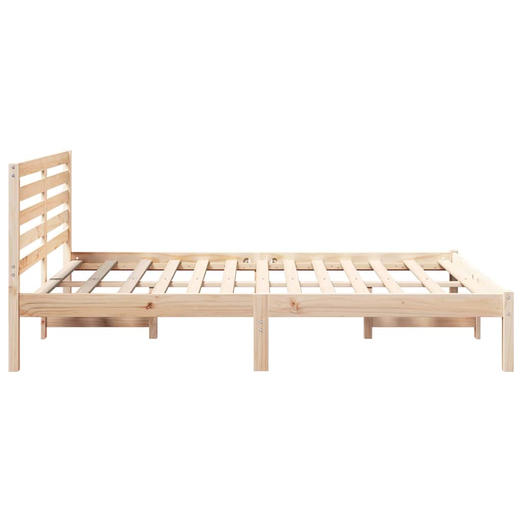 Struttura del letto Marrone 140 x 190 cm Pino massello | homemem39