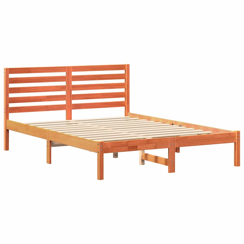 Struttura del letto Marrone cerato 135 x 190 cm Pino massello | homemem39