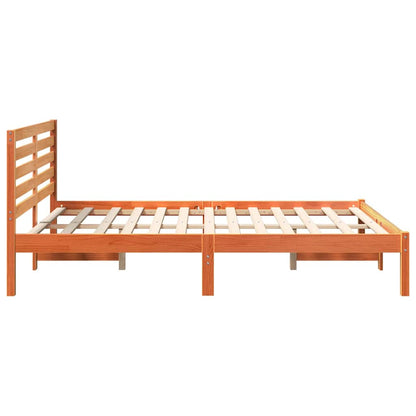 Struttura del letto Marrone cerato 135 x 190 cm Pino massello | homemem39