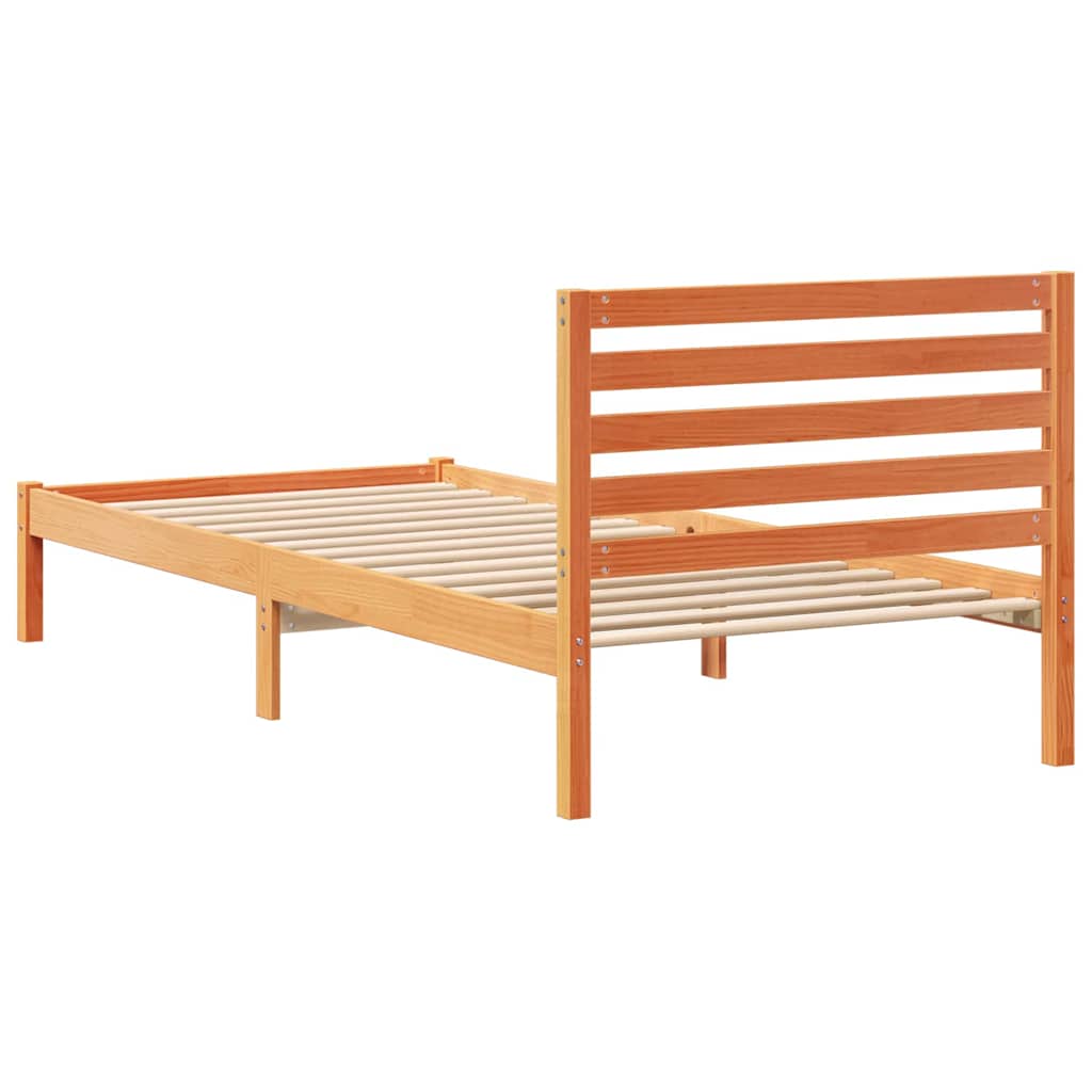 Struttura del letto Marrone cerato 80 x 210 cm Pino massello | homemem39