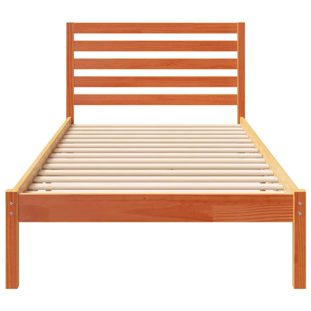 Struttura del letto Marrone cerato 80 x 210 cm Pino massello | homemem39