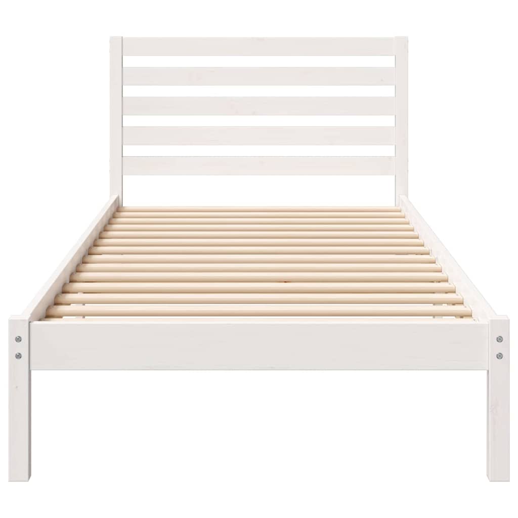 Struttura del letto Bianco 90 x 210 cm Pino massello | homemem39
