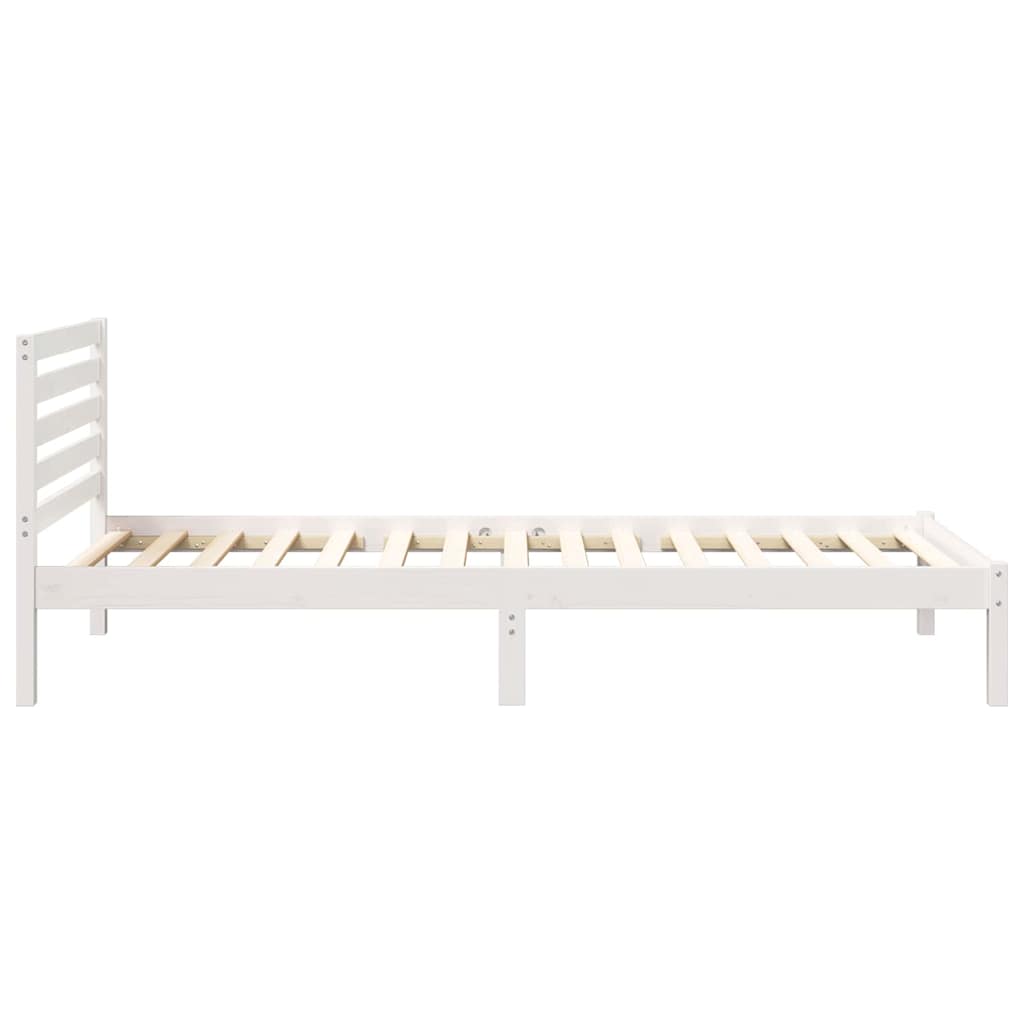 Struttura del letto Bianco 100 x 210 cm Pino massello | homemem39