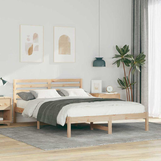 Struttura del letto Marrone 140 x 210 cm Pino massello | homemem39