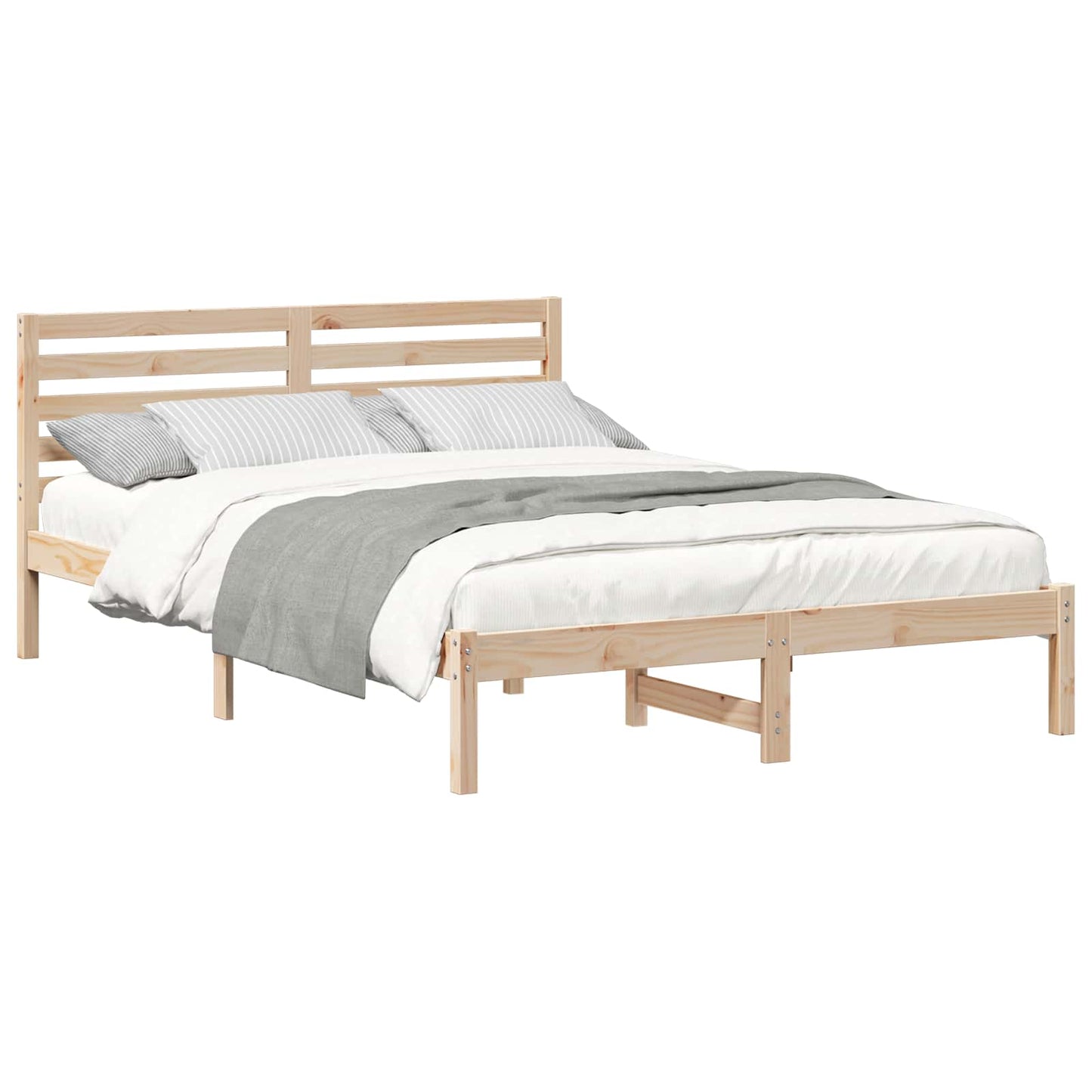 Struttura del letto Marrone 140 x 210 cm Pino massello | homemem39