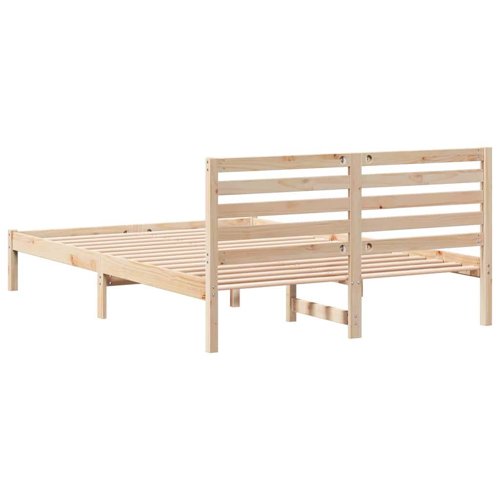 Struttura del letto Marrone 140 x 210 cm Pino massello | homemem39