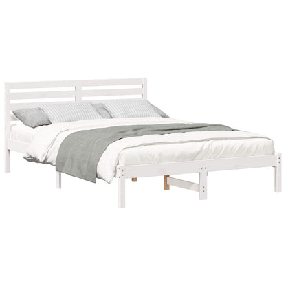 Struttura del letto Bianco 140 x 210 cm Pino massello | homemem39