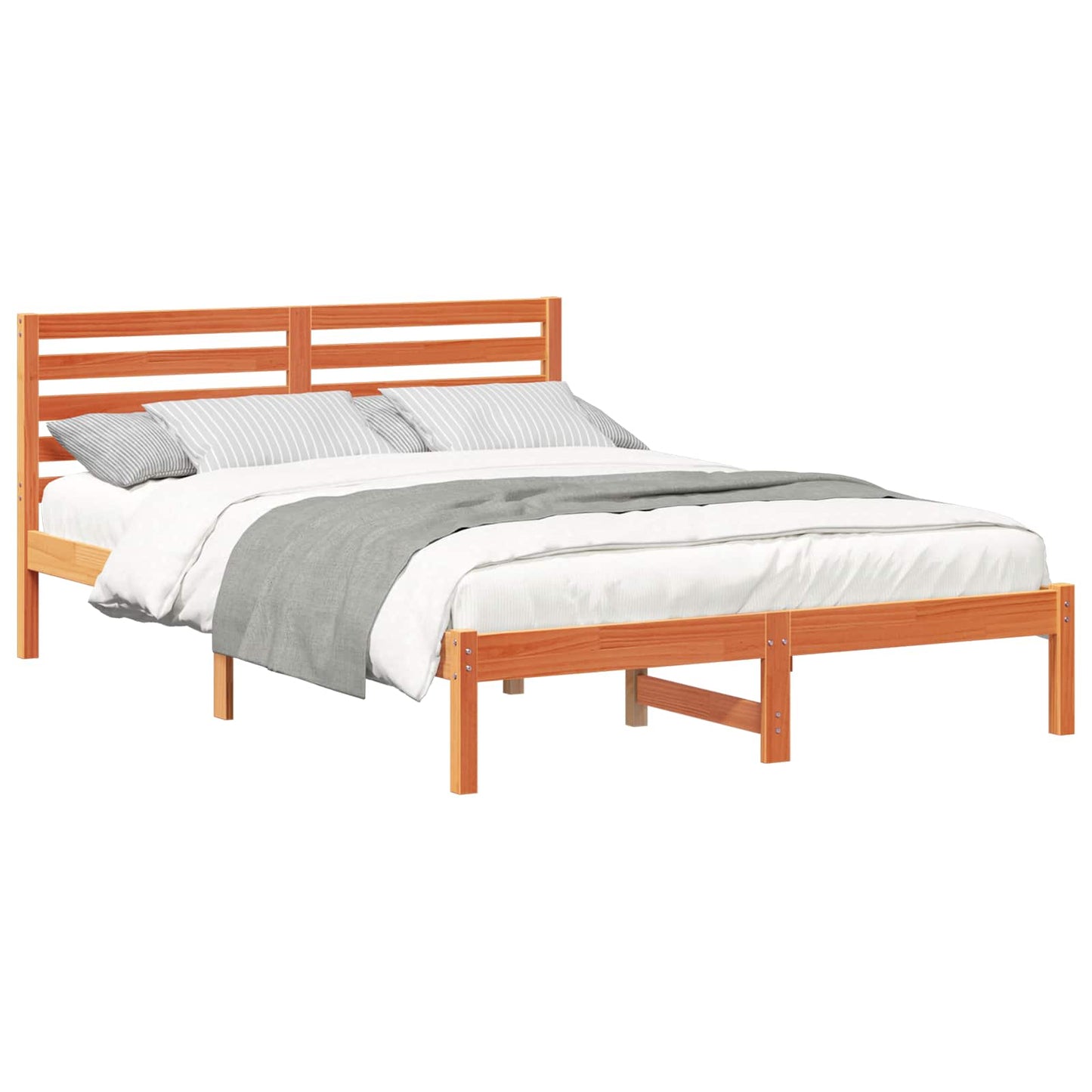 Struttura del letto Marrone cerato 140 x 210 cm Pino massello | homemem39