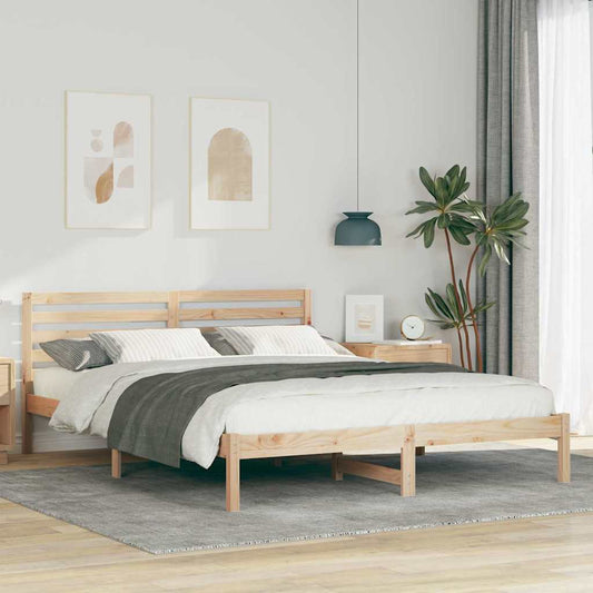 Struttura del letto Marrone 160 x 210 cm Pino massello | homemem39