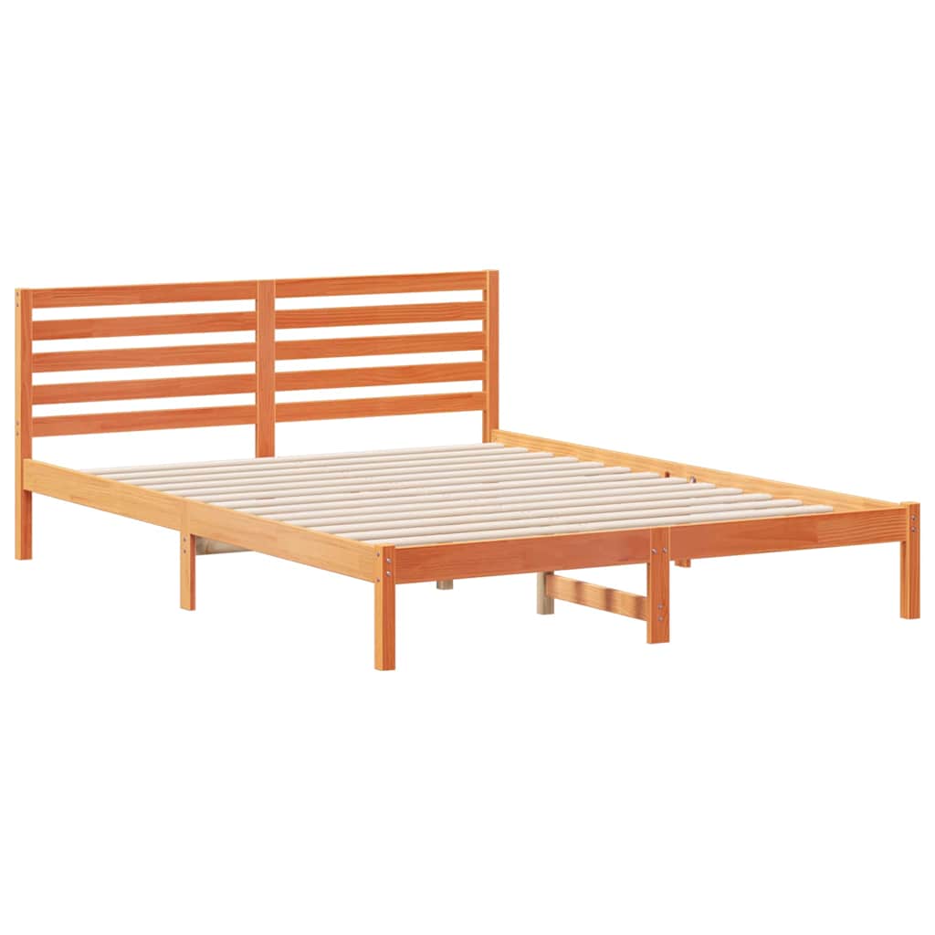 Struttura del letto Marrone cerato 160 x 210 cm Pino massello | homemem39