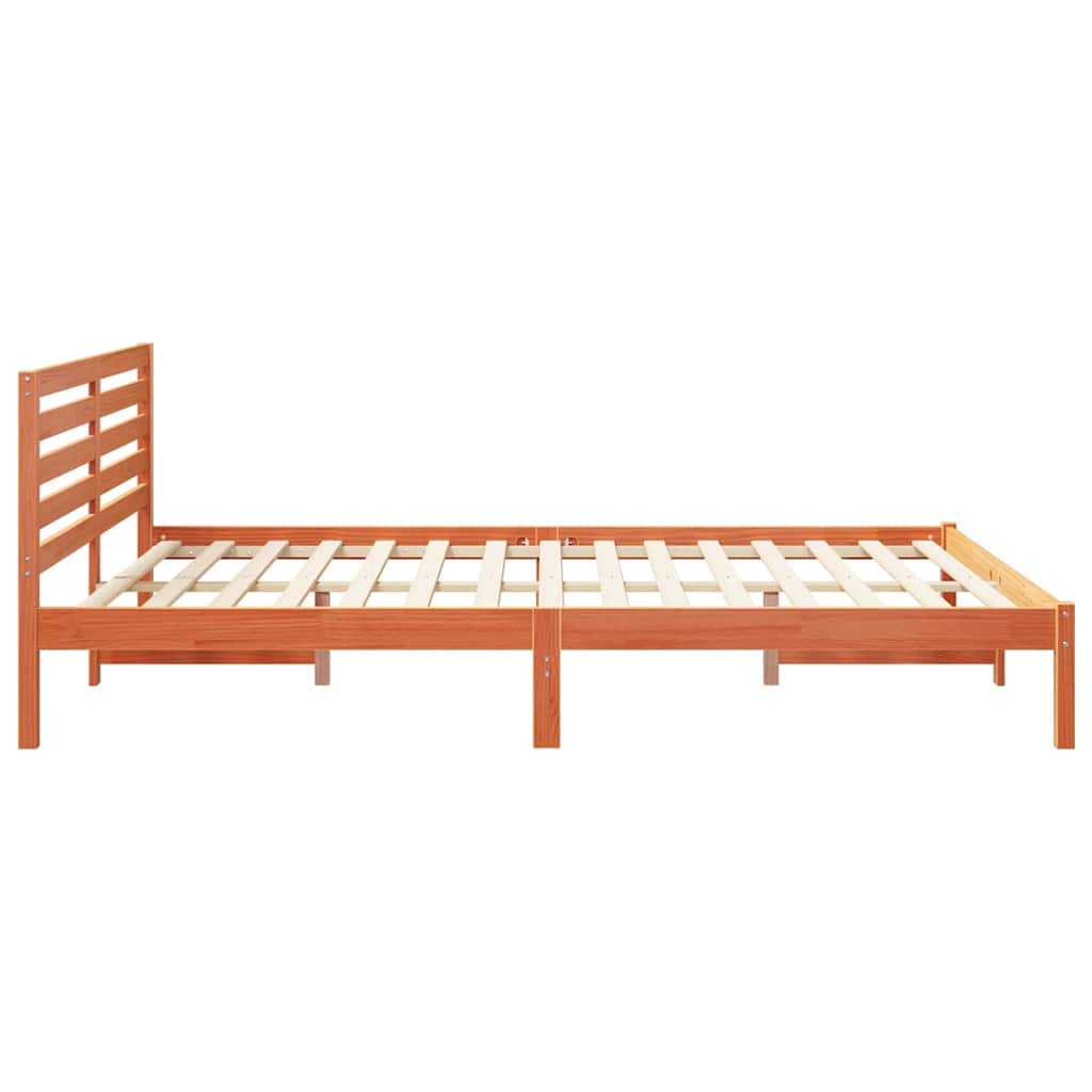 Struttura del letto Marrone cerato 160 x 210 cm Pino massello | homemem39