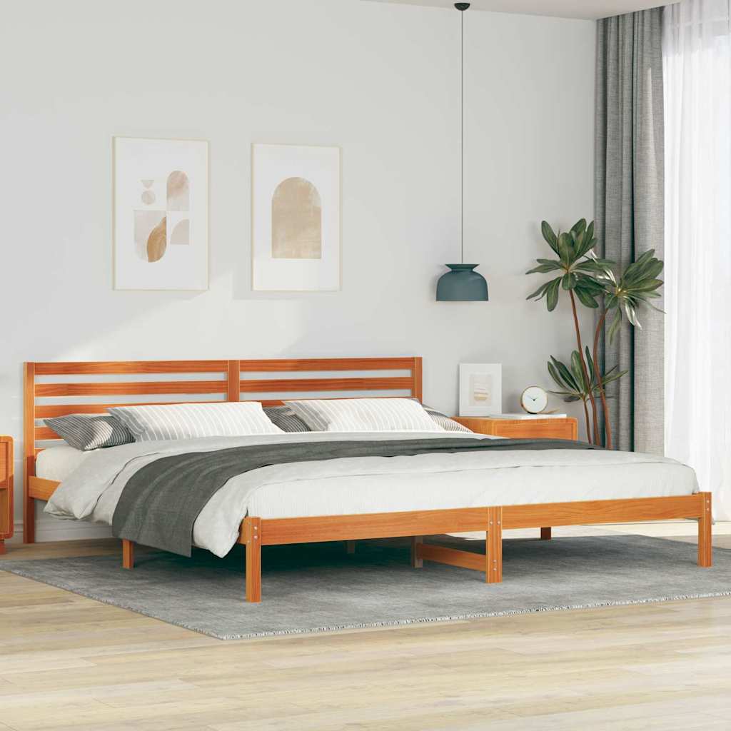 Struttura del letto Marrone cerato 180 x 210 cm Pino massello | homemem39