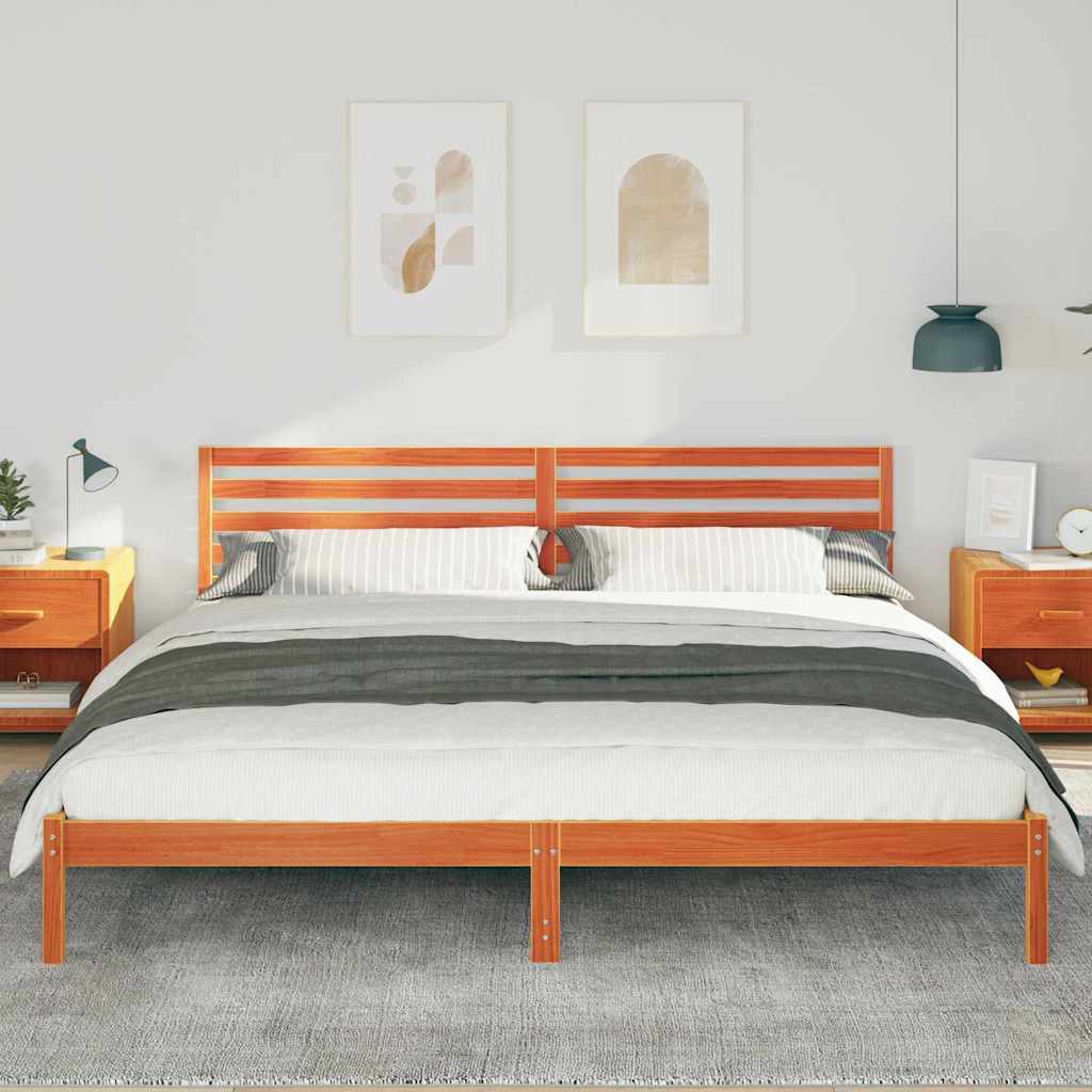 Struttura del letto Marrone cerato 180 x 210 cm Pino massello | homemem39