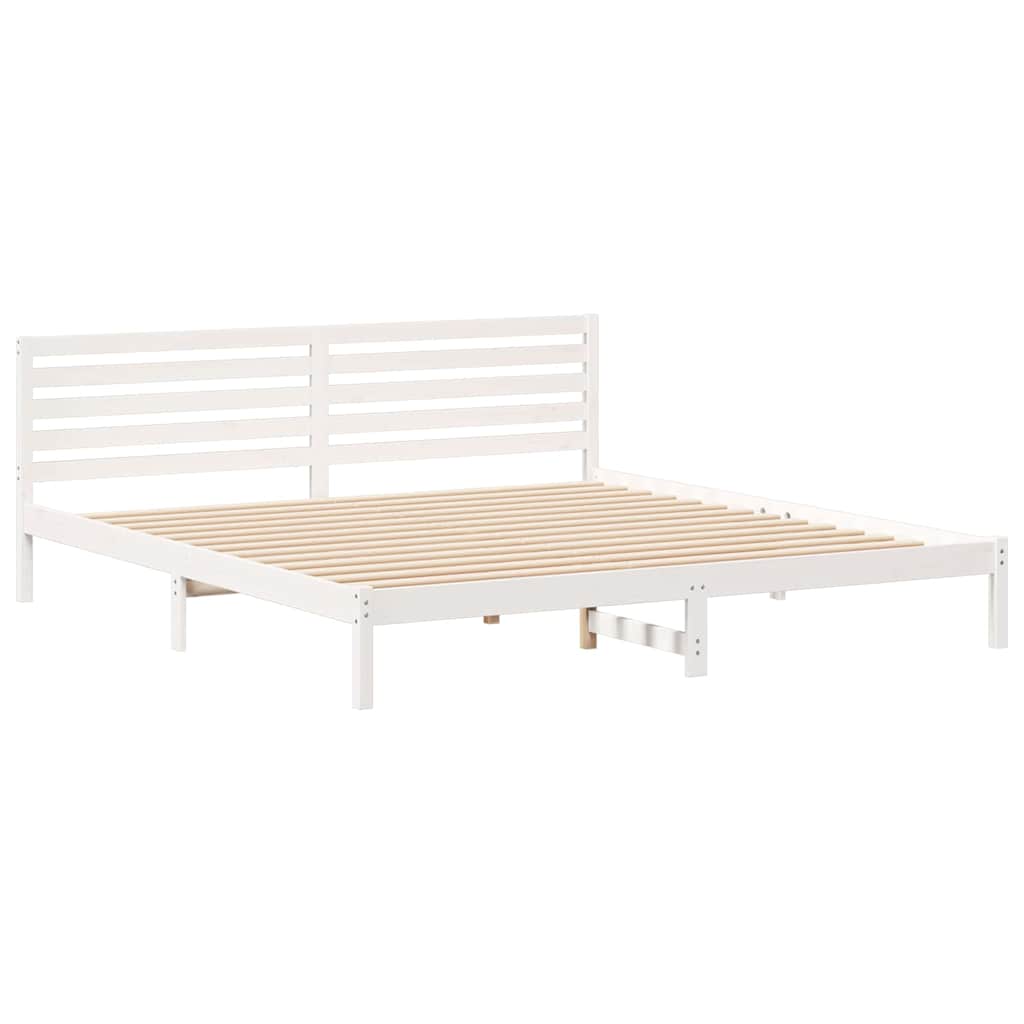 Struttura del letto Bianco 200 x 210 cm Pino massello | homemem39