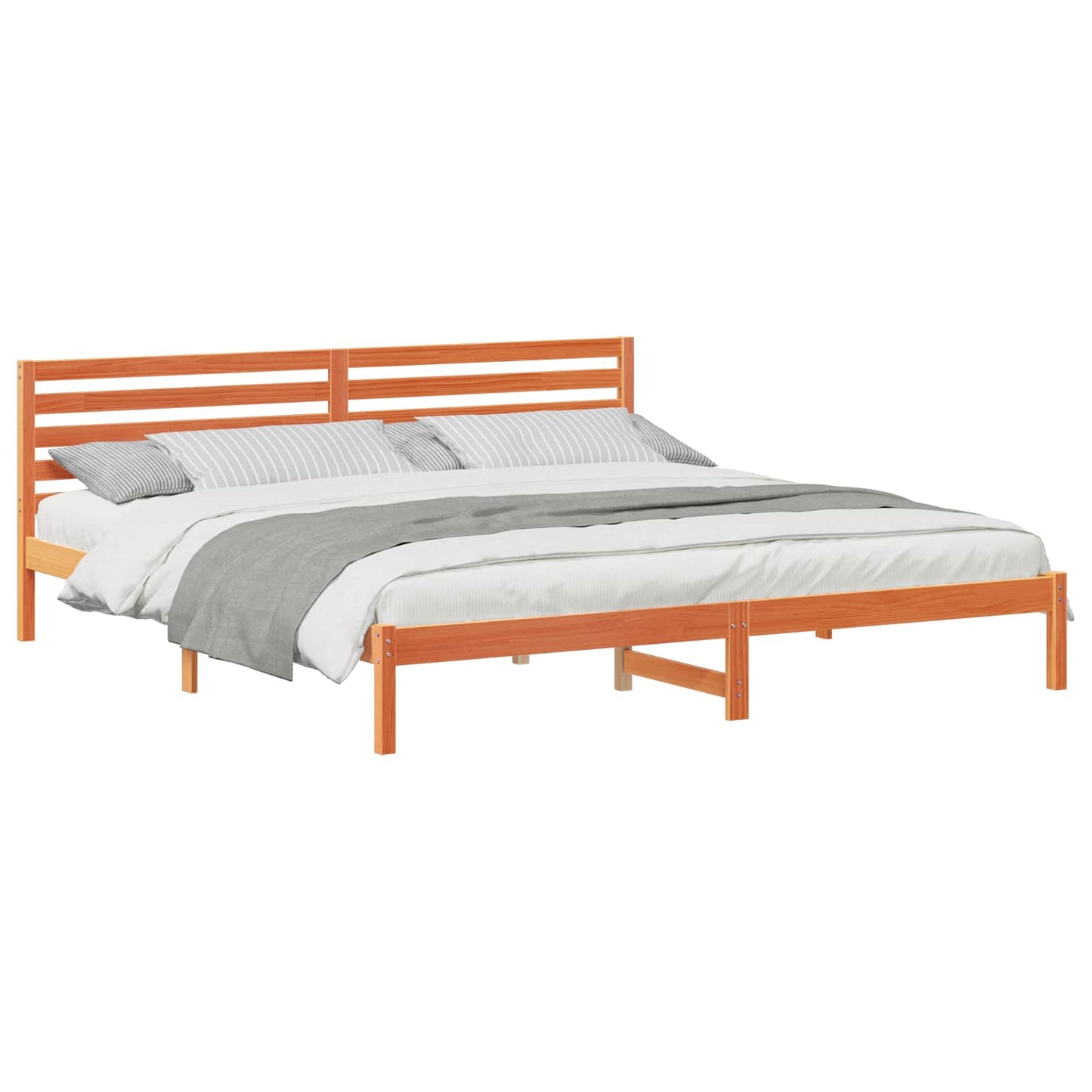 Struttura del letto Marrone cerato 200 x 210 cm Pino massello | homemem39
