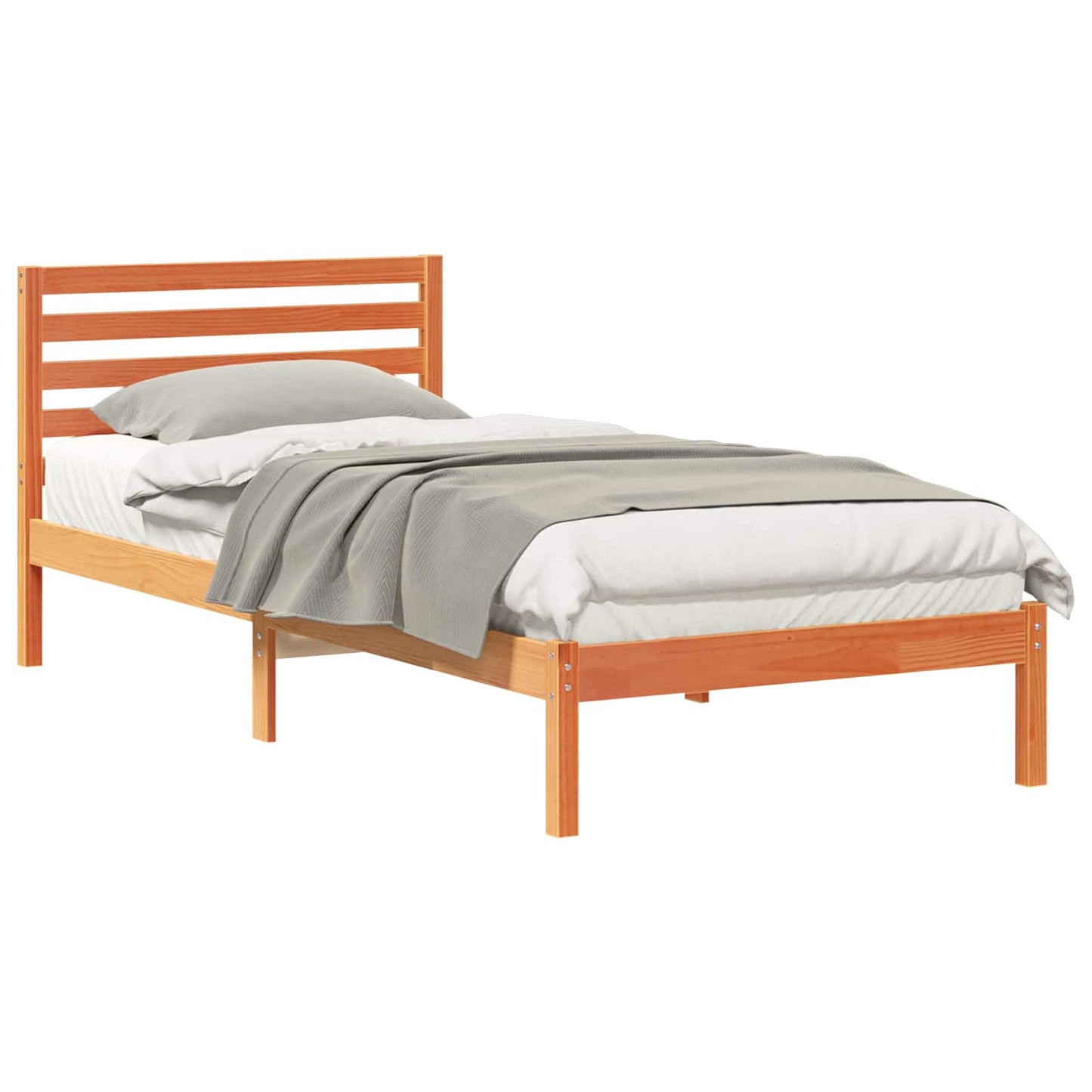 Struttura del letto Marrone cerato 80 x 220 cm Pino massello | homemem39