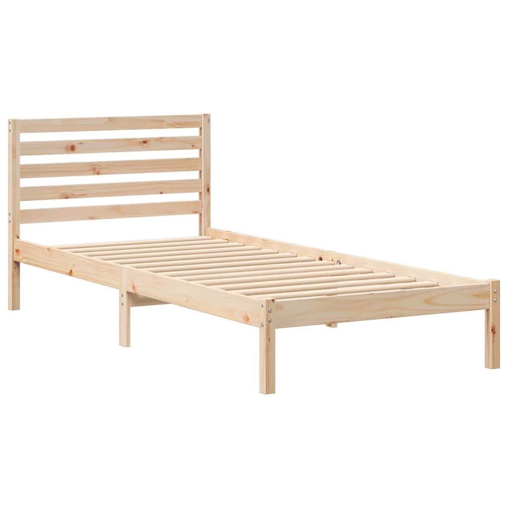 Struttura del letto Marrone 90 x 220 cm Pino massello | homemem39