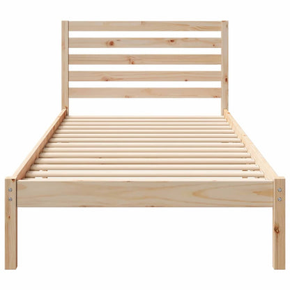 Struttura del letto Marrone 90 x 220 cm Pino massello | homemem39