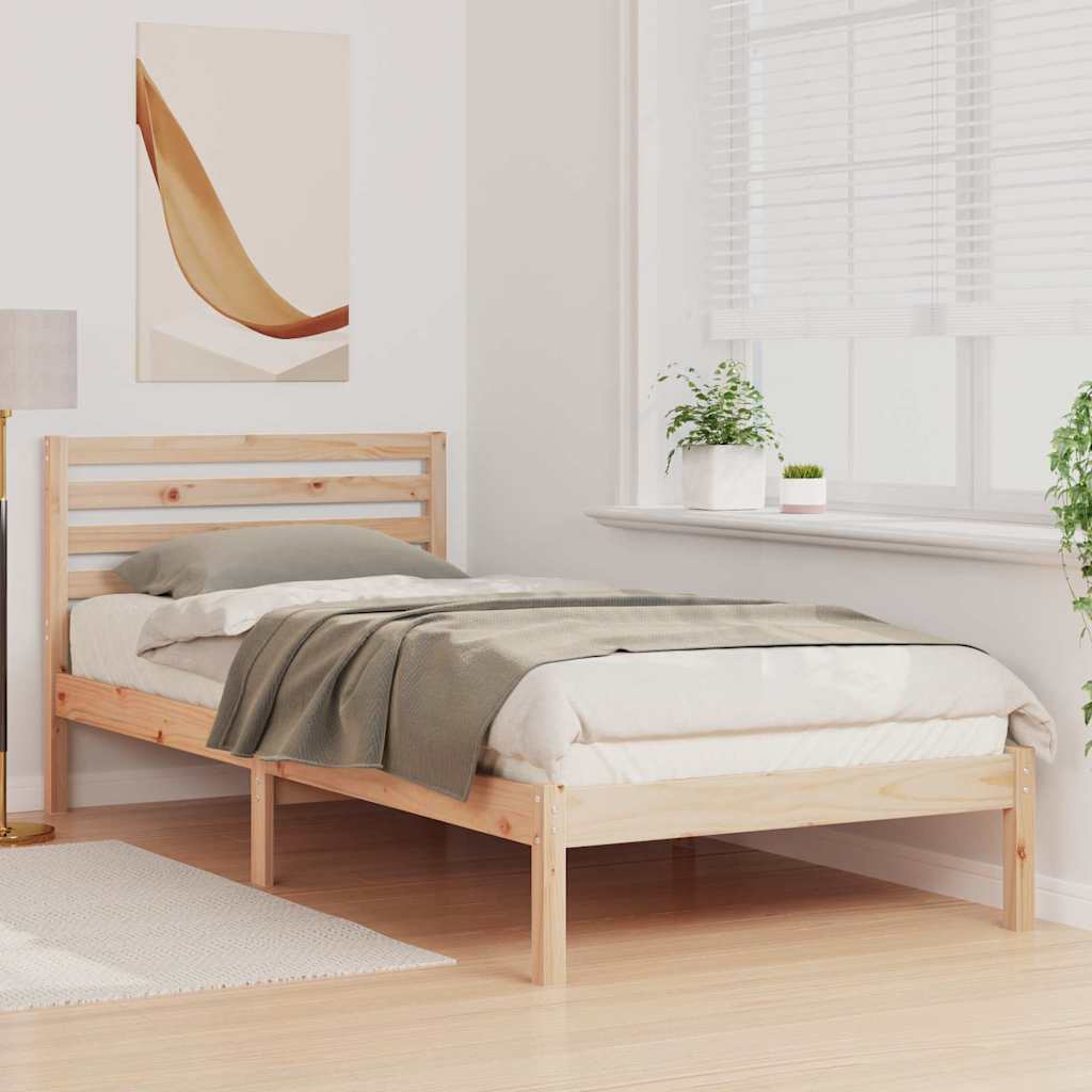 Struttura del letto Marrone 100 x 220 cm Pino massello | homemem39