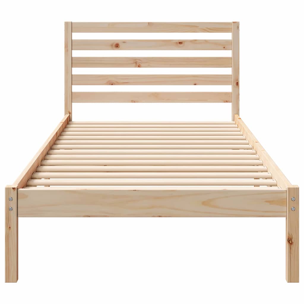 Struttura del letto Marrone 100 x 220 cm Pino massello | homemem39